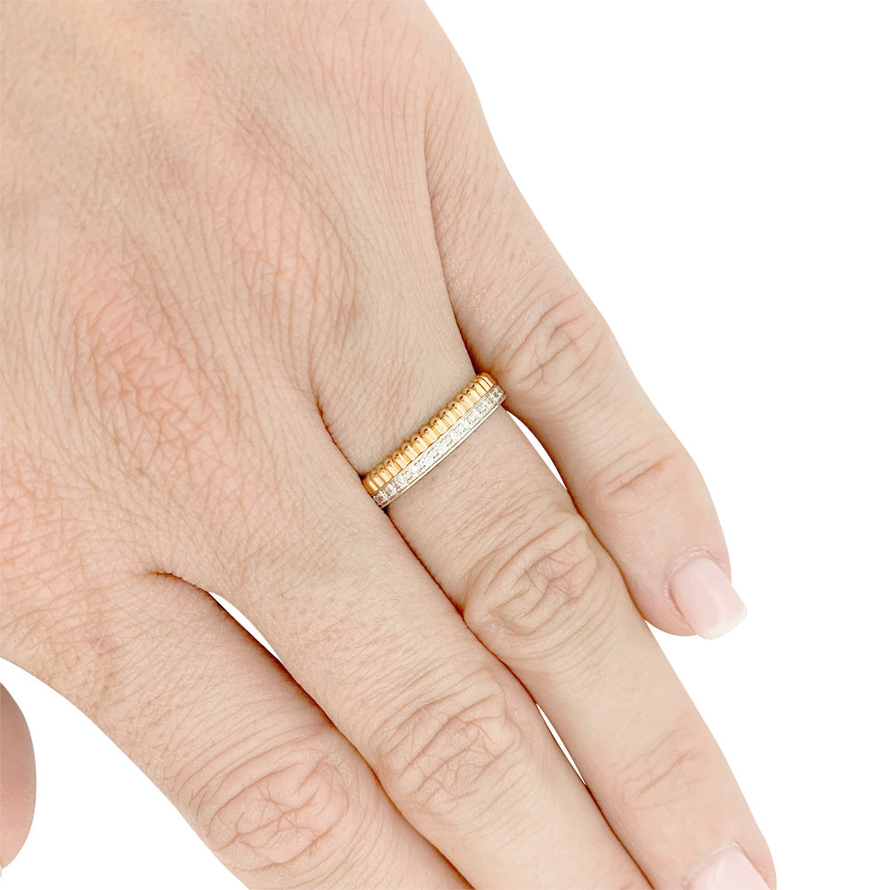 Bague Boucheron, “Quatre Radiant Edition Grosgrain”, deux ors et diamants. 6