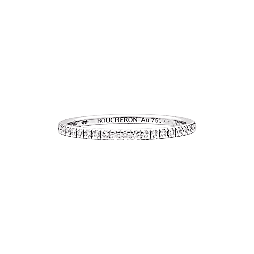 Bague Boucheron, « Epure », or blanc, diamants. 4
