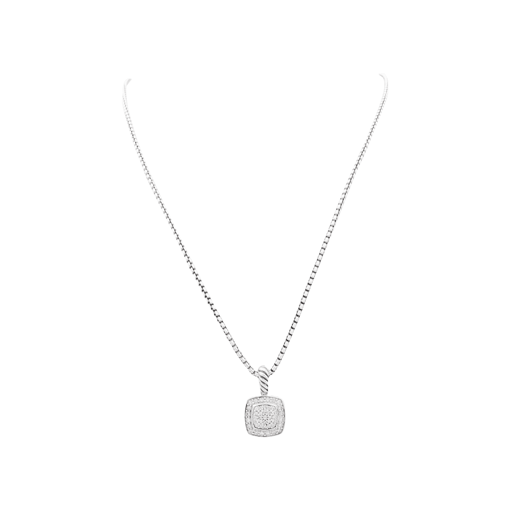 Collier David Yurman, "Petite Albion", argent, diamants. 1