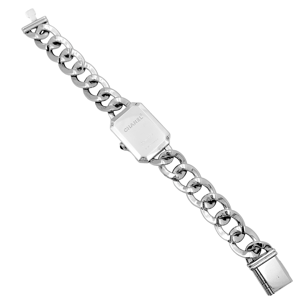 Montre Chanel "Première chaine", acier, nacre et diamants 6