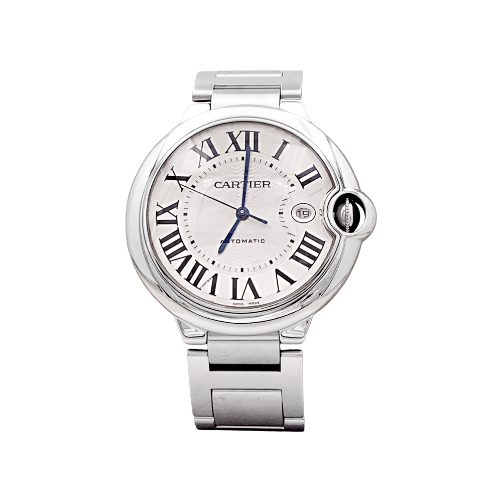 Montre Cartier, "Ballon Bleu", acier.  1