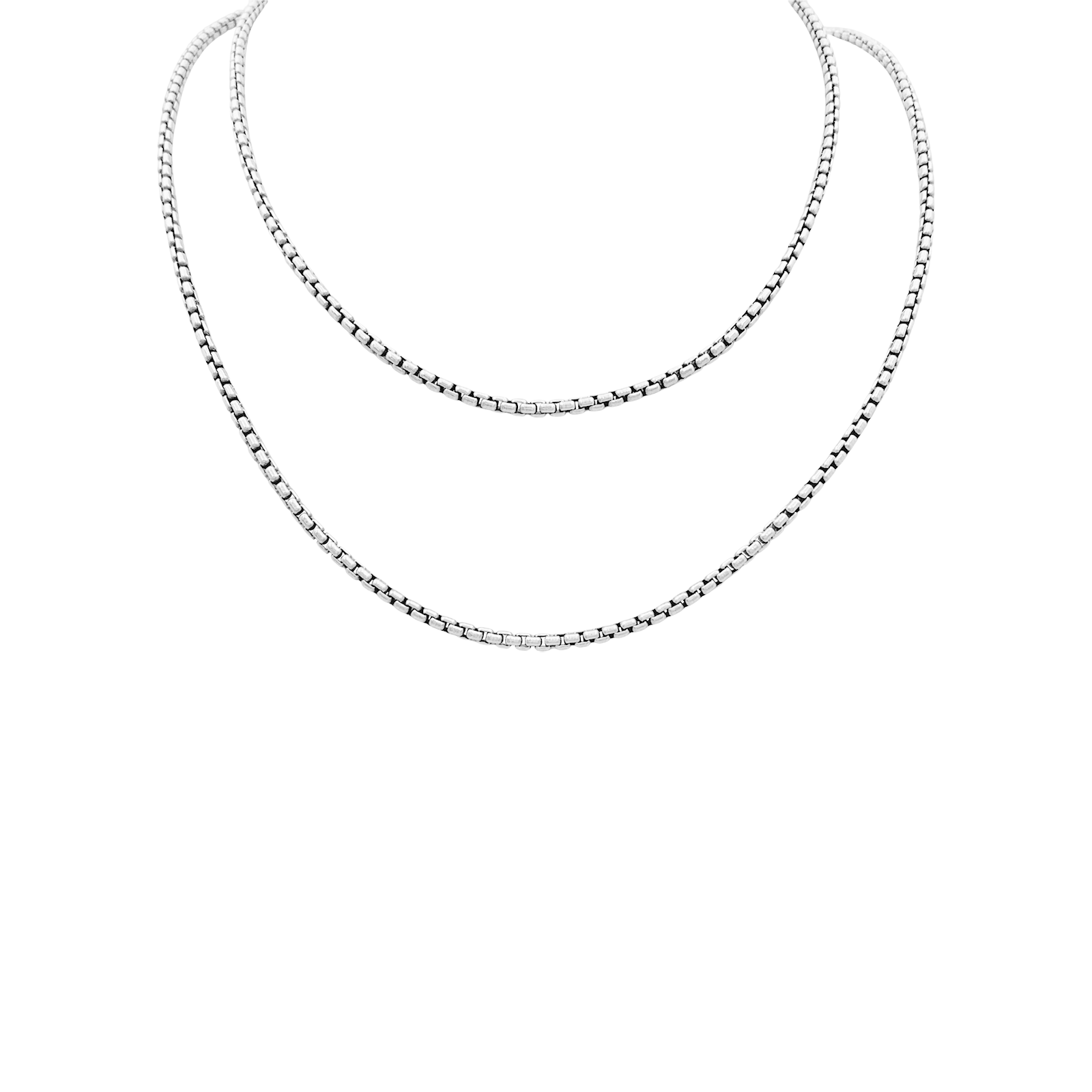 Collier David Yurman, "Box Chain", argent. 2
