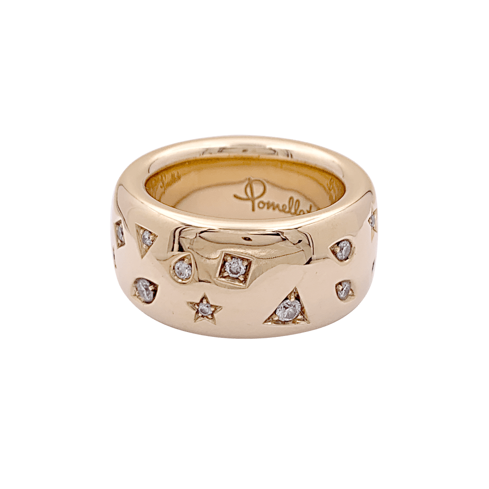 Bague Pomellato, "Iconica", or rose, diamants. 2