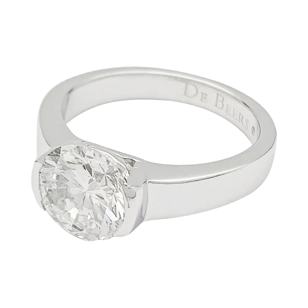 Solitaire en platine, diamant 1,82 carat 6