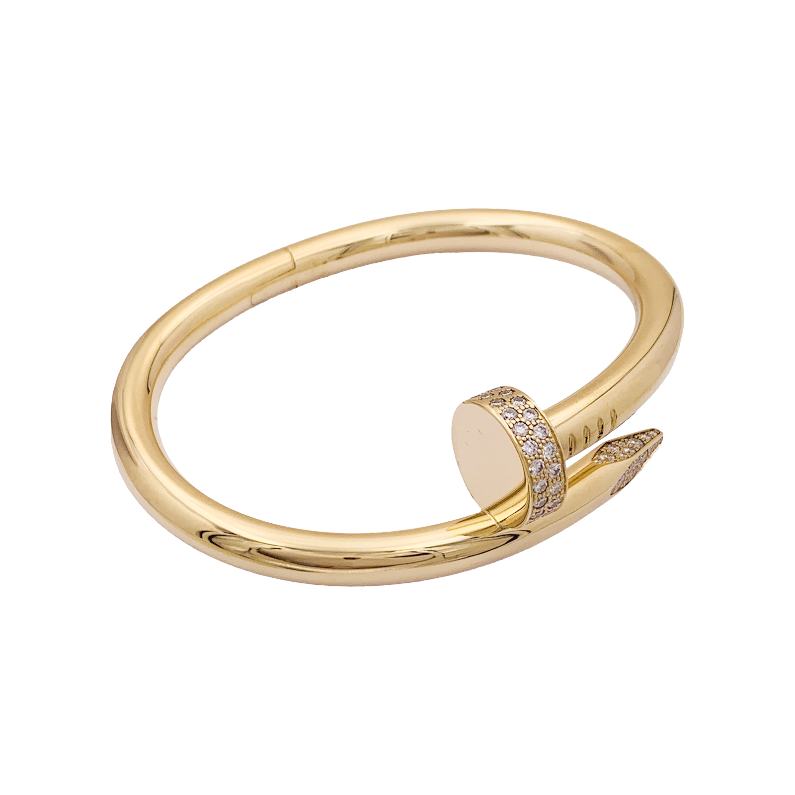 Bracelet Cartier, "Juste un clou", or jaune, diamants. 4