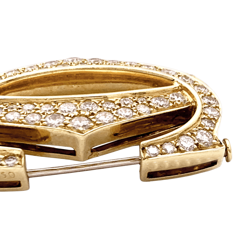 Broche Cartier, "Double C", or jaune, diamants.  6