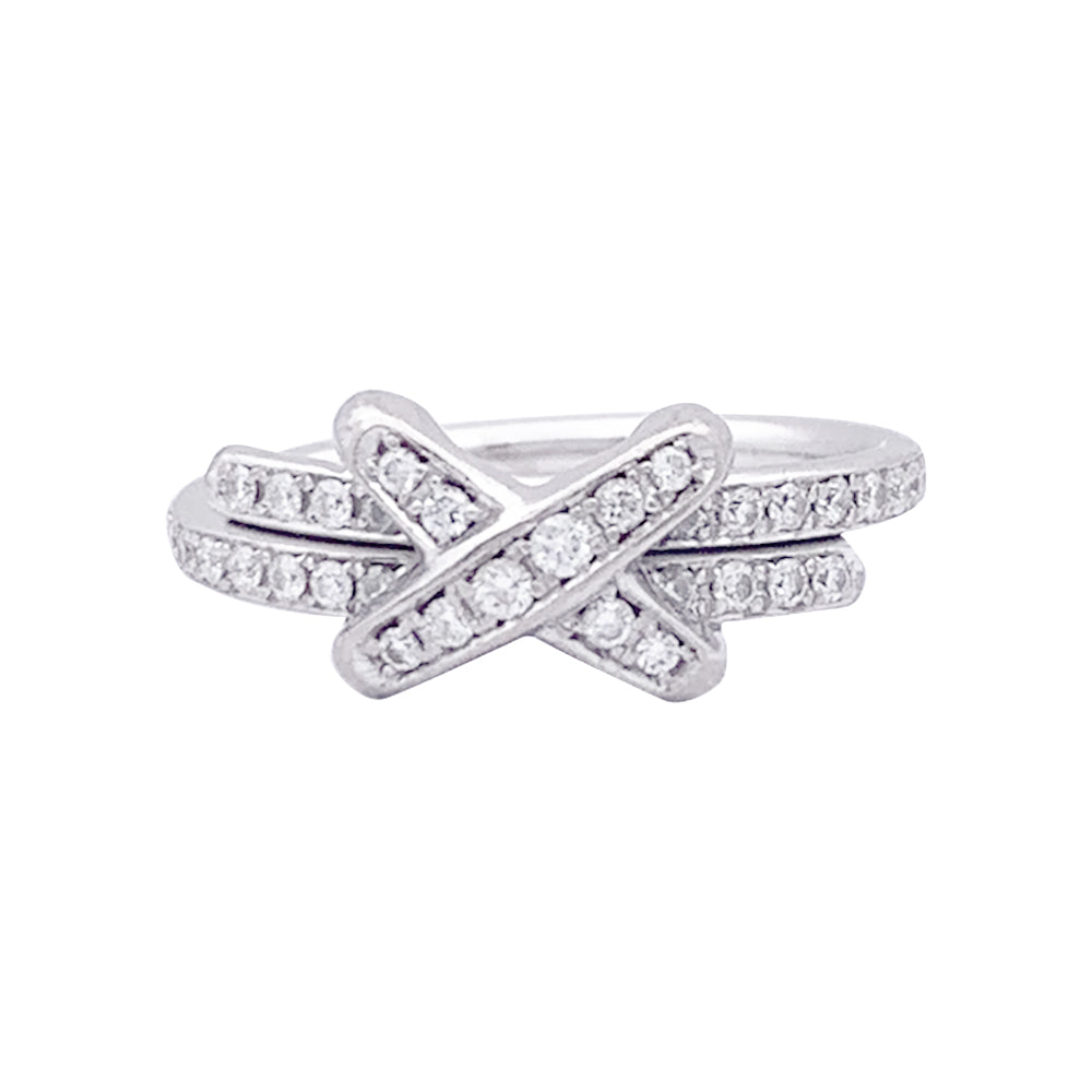 Bague Chaumet "Jeux de Liens" or blanc, diamants. 4