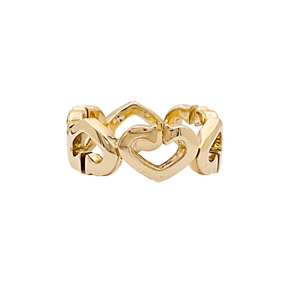 Bague CARTIER,  « Cœurs C », or jaune, diamants.  2