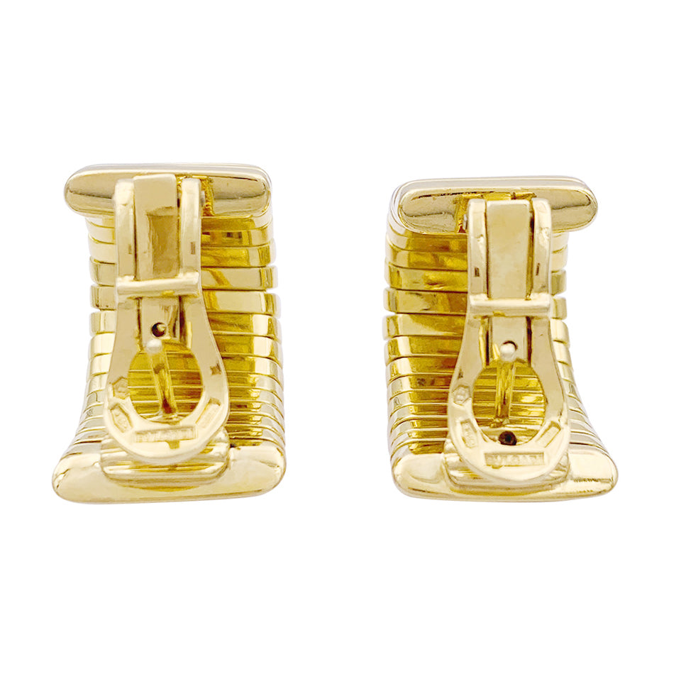 Boucles d'oreilles Bulgari, "Tubogas", or jaune. 4