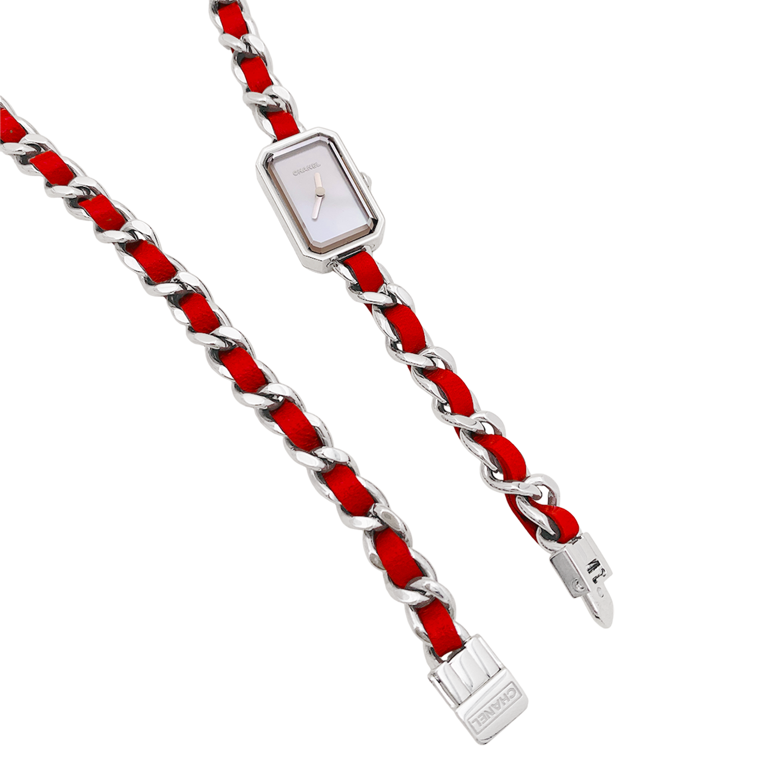 Montre Chanel, "Première Chaîne Iconique", acier, cuir.  4