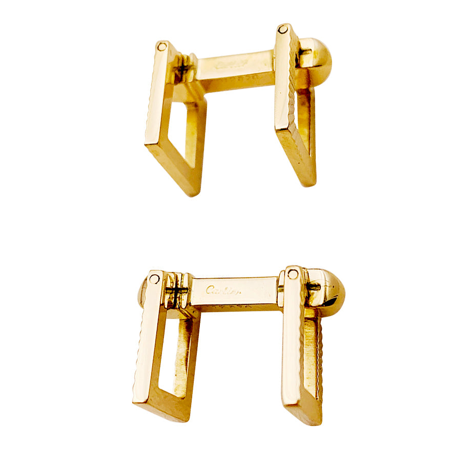 Boutons de manchette Cartier, or jaune. 2
