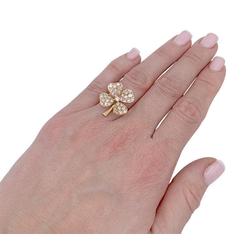 Bague Fred, or jaune, diamants. 2