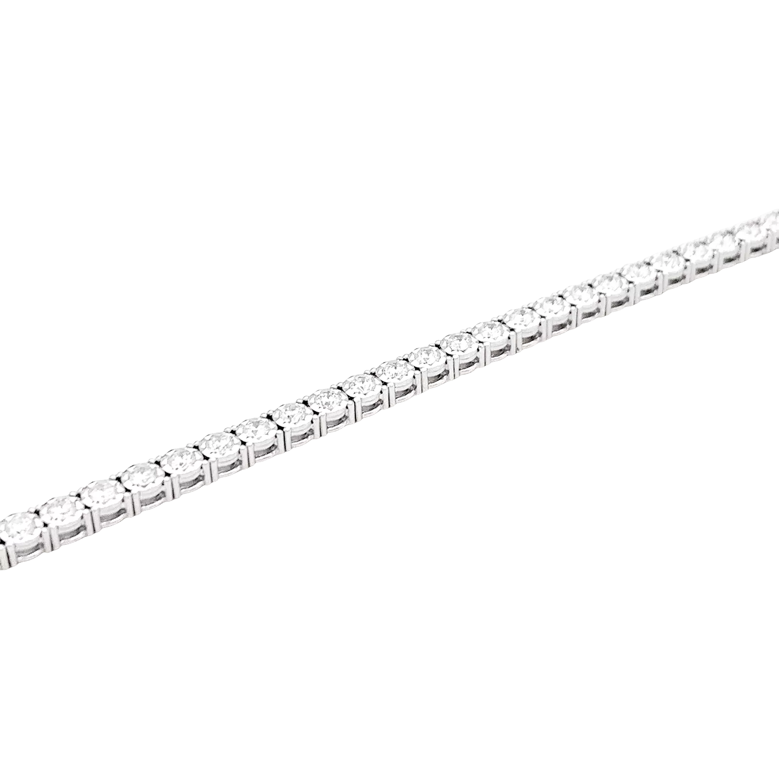 Bracelet ligne or blanc, diamants. 2
