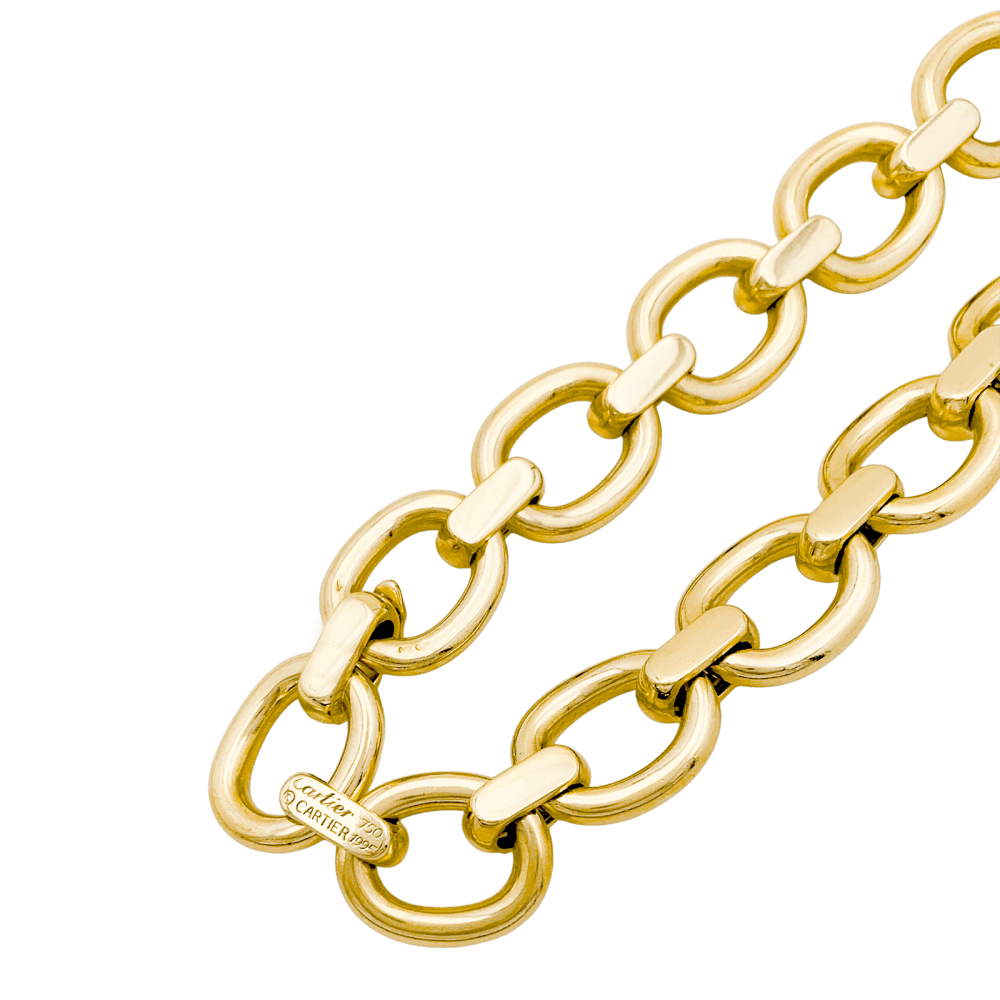 Collier Cartier, "Baignoire", or jaune. 4