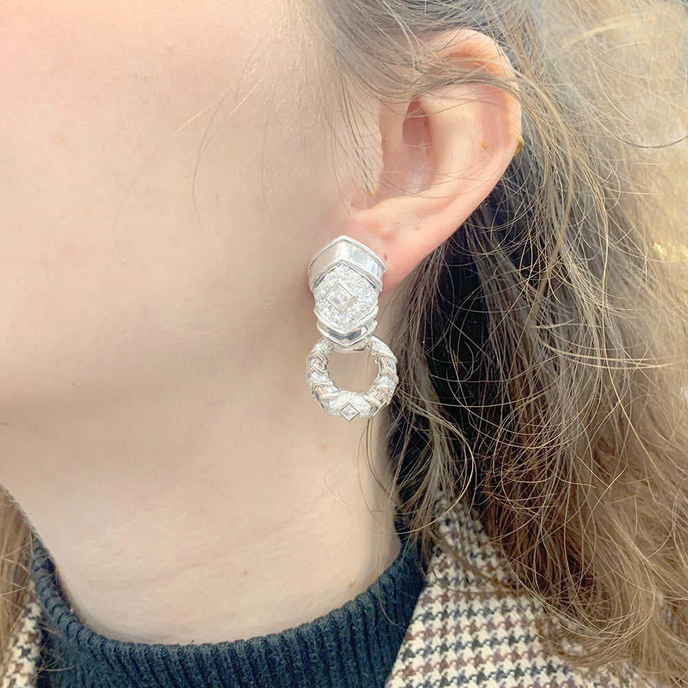 Boucles d’oreilles Repossi en or blanc, diamants. 8
