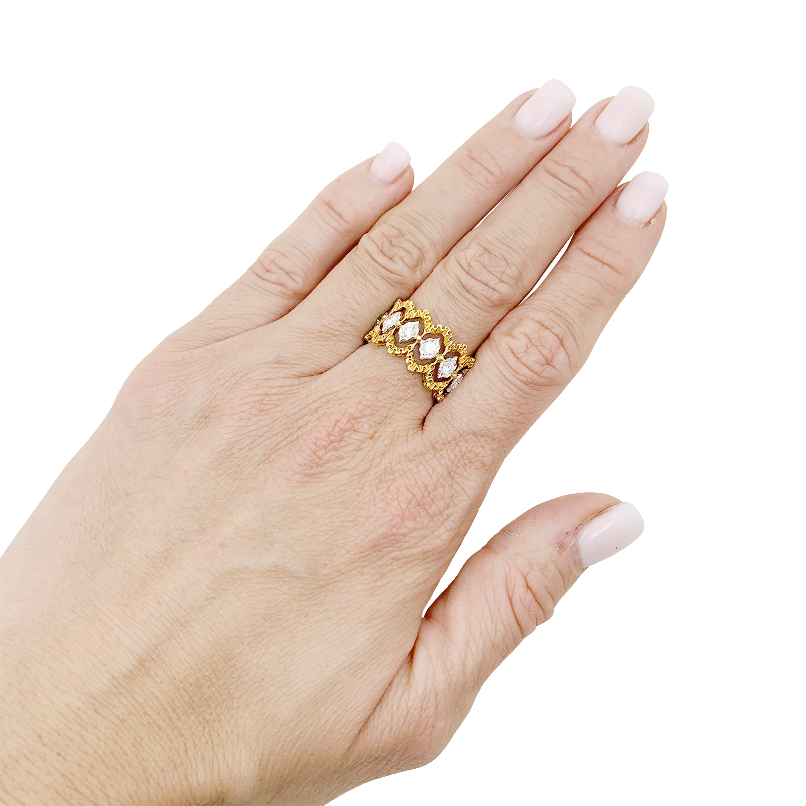 Bague Buccellati "Eternelle Band" or, diamants. 2
