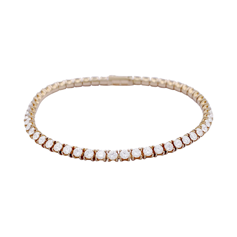 Bracelet Cartier, "Lignes Essentielles", or rose, diamants. 3