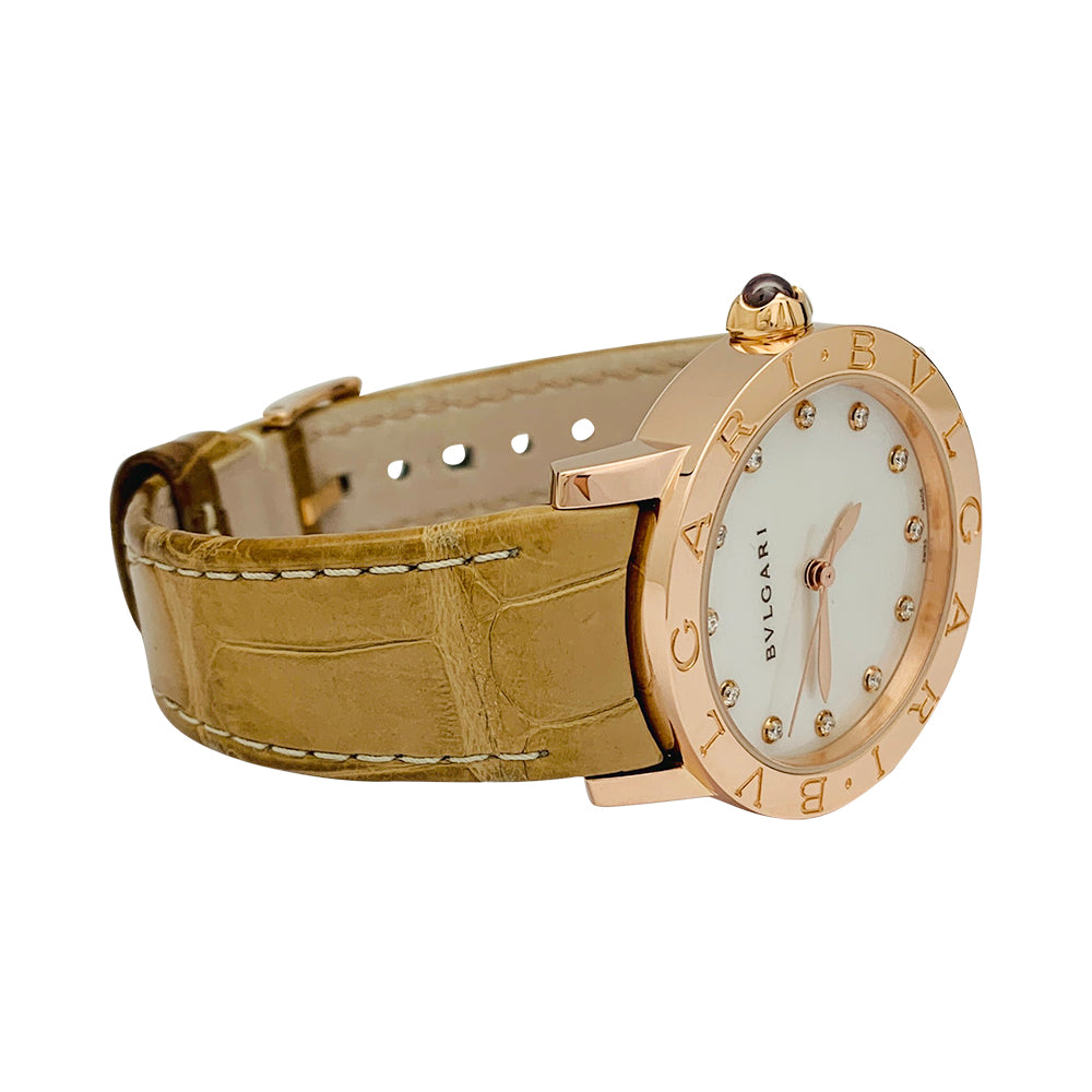 Montre Bulgari, modele "BB33"en or rose 4