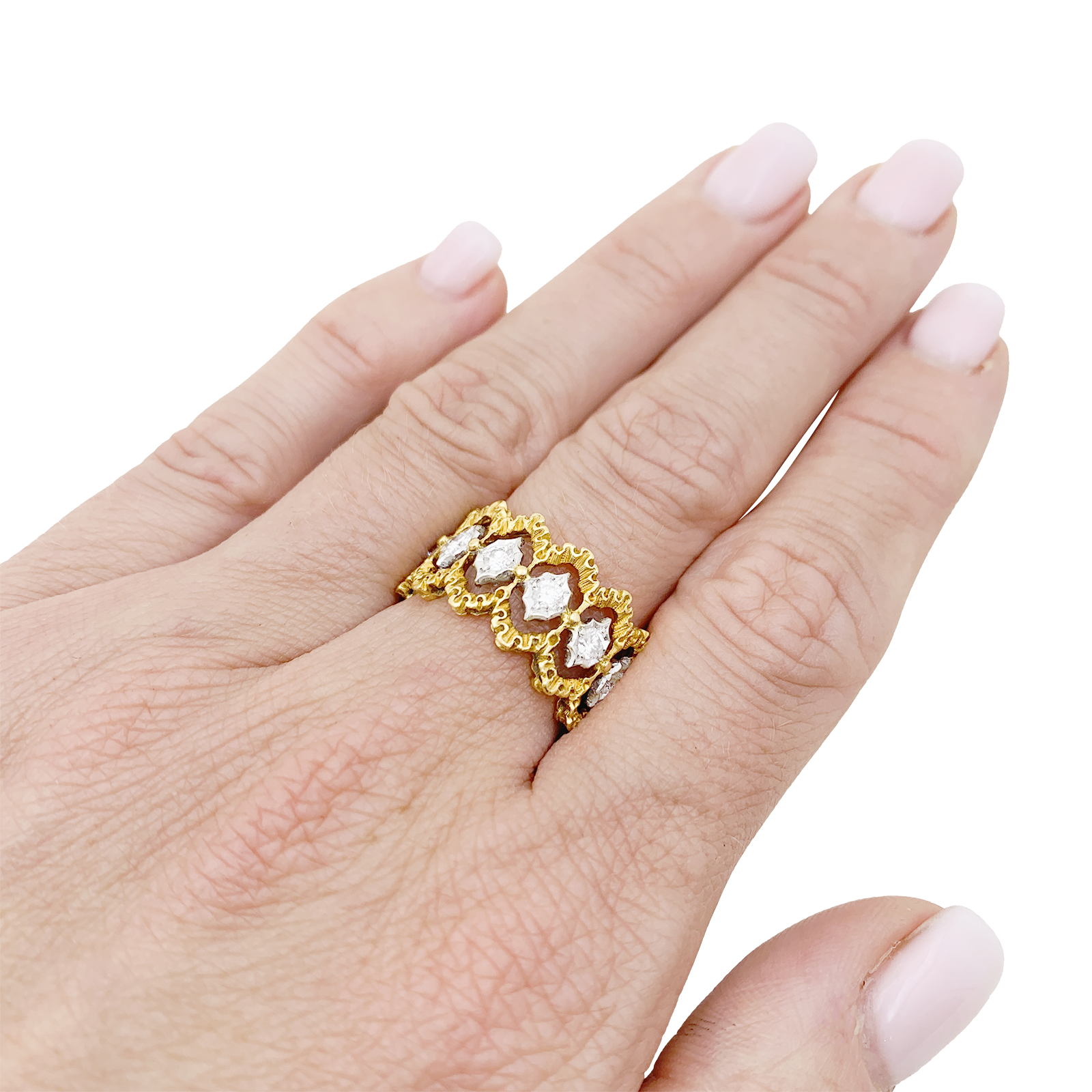 Bague Buccellati "Eternelle Band" or, diamants. 1