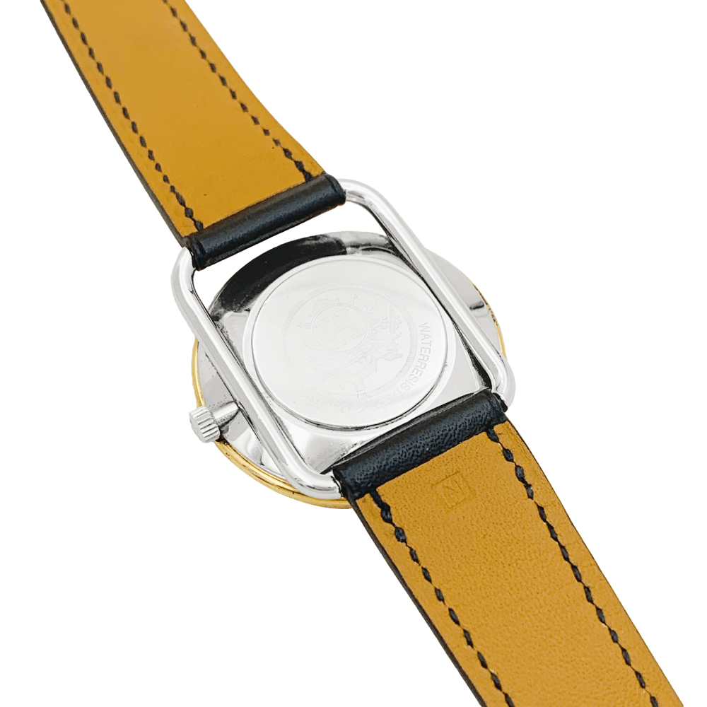 Montre HERMÈS, "Arceau", plaqué or et acier. 3