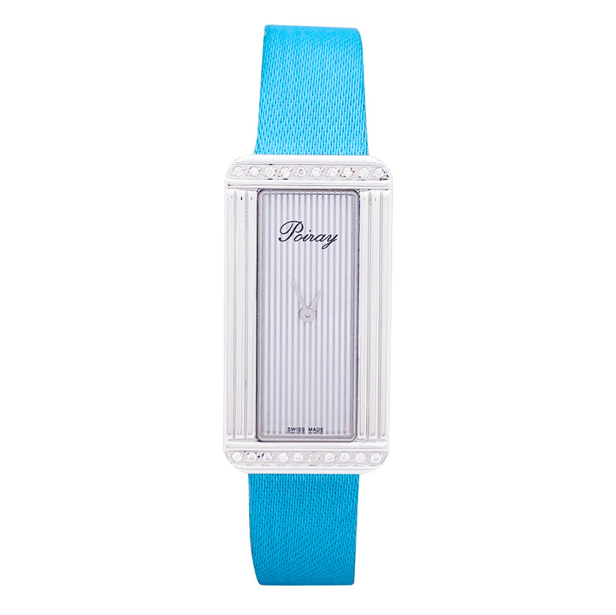 Montre Poiray, "Ma Première Allongée", acier, diamants. 3