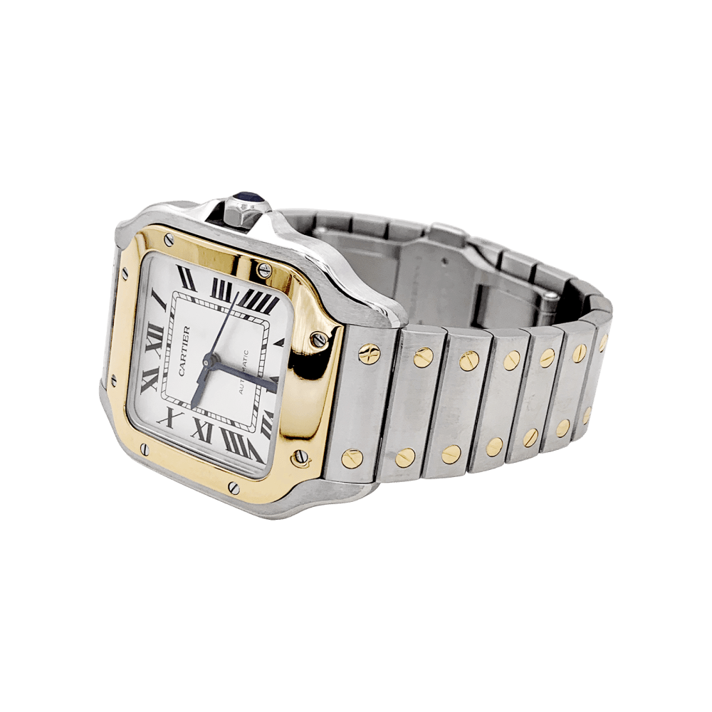 Montre Cartier, "Santos", acier et or.  2