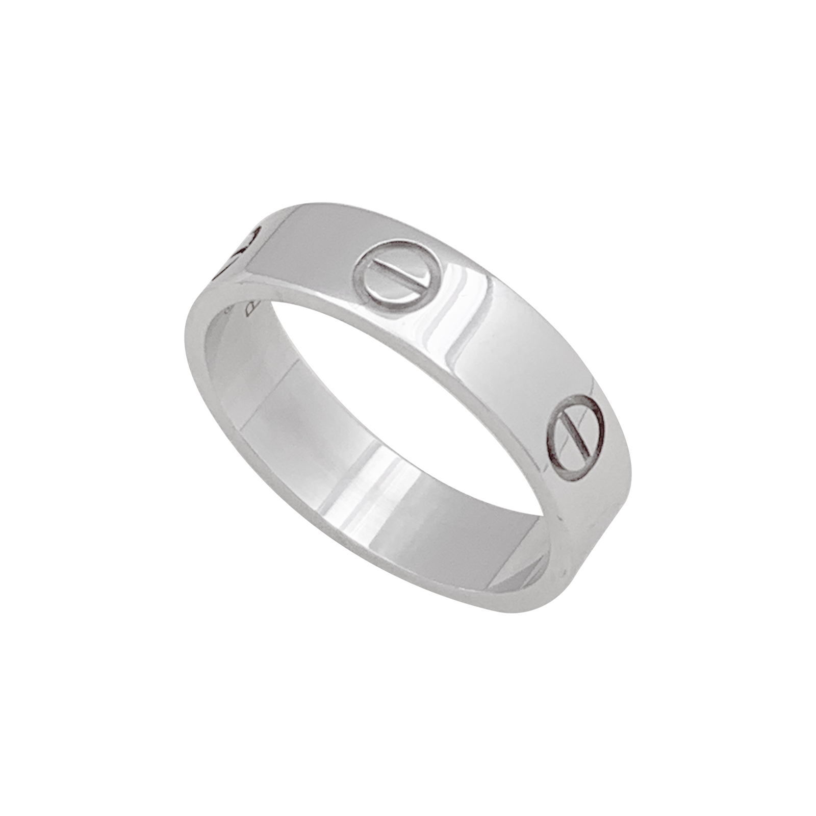 Bague Cartier, "Love Classique", or blanc. 2