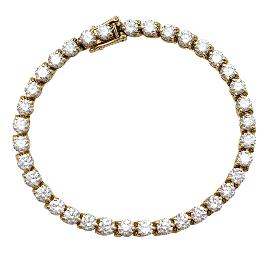 Cartier 3-Prong Diamond Tennis Bracelet In 18 Karat Yellow Gold Carat |  idusem.idu.edu.tr