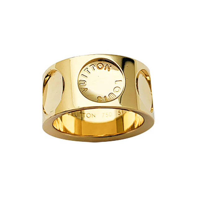 Louis Vuitton Empreinte Alliance Yellow Gold Band Ring Size 54 Louis Vuitton