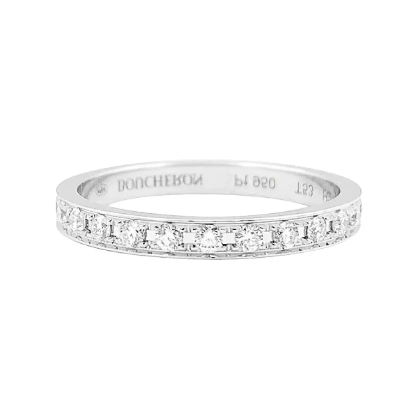 Boucheron wedding ring platinum, diamonds "Beloved".