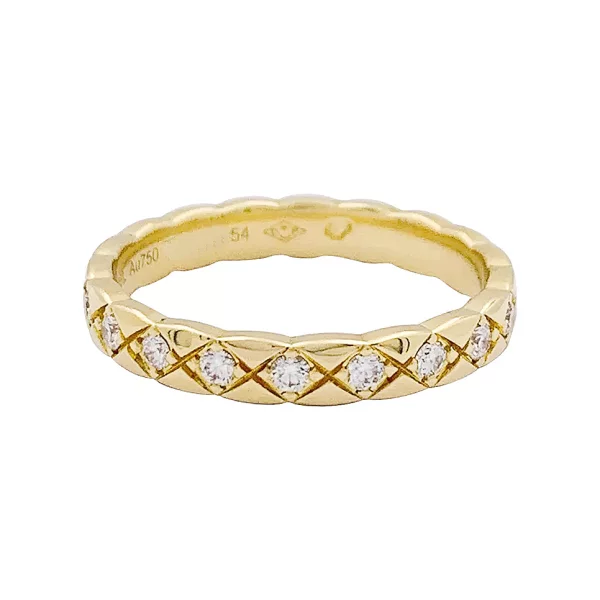 Chanel yellow gold and diamonds ring, "Coco Crush" collection.