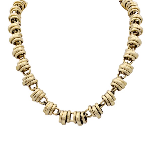 Pomellato necklace, yellow gold, "Mille Cercles" collection.