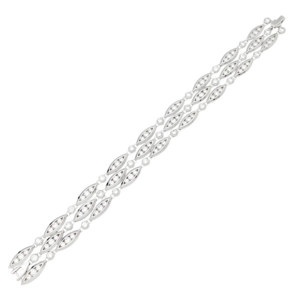 White gold and diamonds Chaumet bracelet Classic Collection