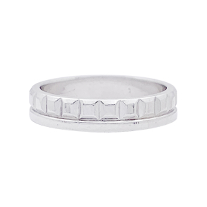 Boucheron white gold eternity ring "Quatre Radiant Edition" modele.
