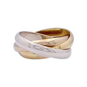 Cartier gold ring, "Trinity" collection.