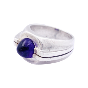 Silver, amethyst asigned to Boivin ring