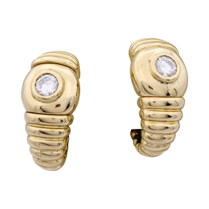 Fred gold and diamonds vintage earrings.