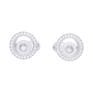 Chopard white gold and diamonds ear clips "Happy Spirit".