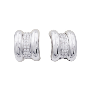Chopard white gold earrings, "La Strada" collection.