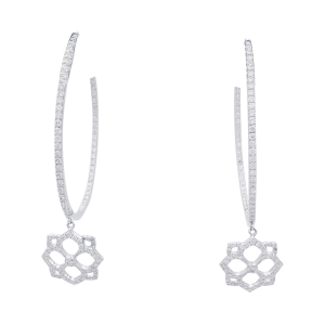 Boucles d'oreilles Messika, "Eden", or blanc, diamants.