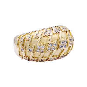 Dior gold and diamonds ring, "Poulette" collection.
