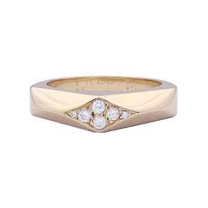Fred yellow gold and diamonds ring "Cut".