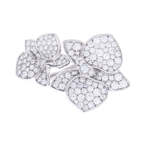 Bague Cartier, "Caresse d'Orchidées", or blanc, diamants.