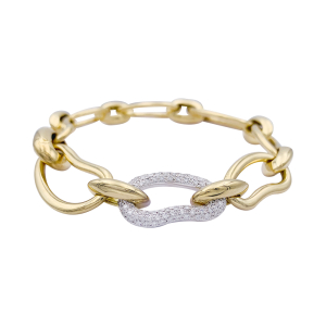 Bracelet Pomellato, "Paisley", or jaune, or blanc, diamants.