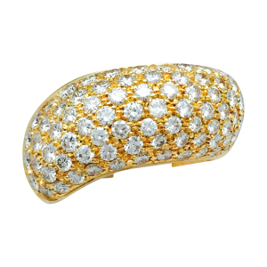 Yellow gold Chaumet ring, "Hommage à Venise" collection, diamonds.