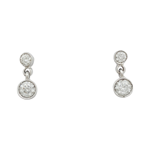 White gold diamonds earrings.