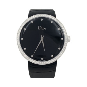 Dior stainless steel and diamonds watch, "La D de Dior" collection.