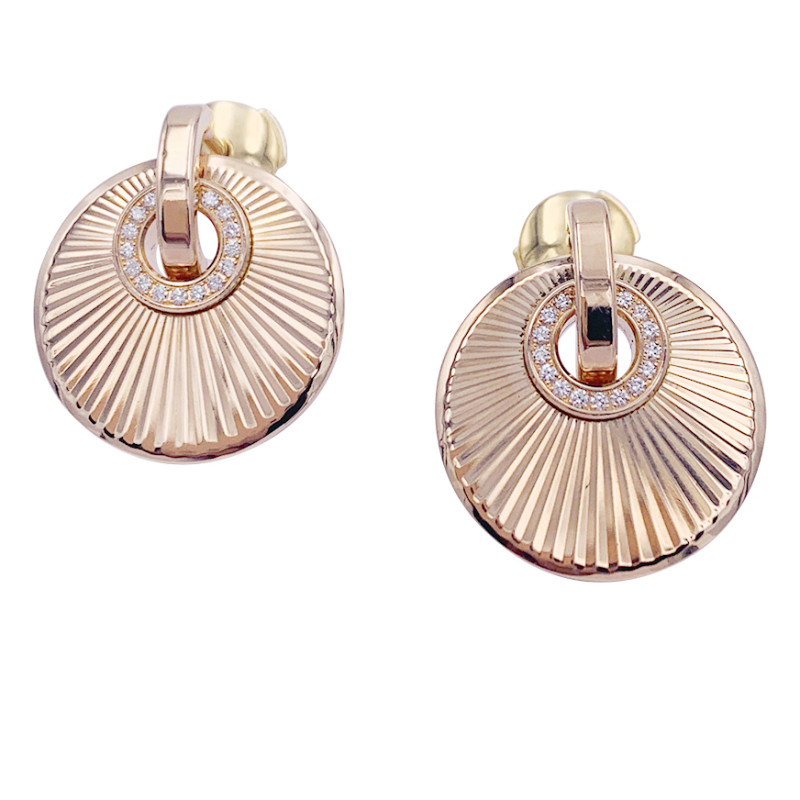 Chopard gold earrings, "Xtravaganza" collection.