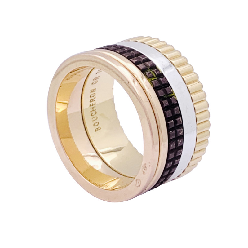 Gold Boucheron ring "Quatre Classique Large" collection.