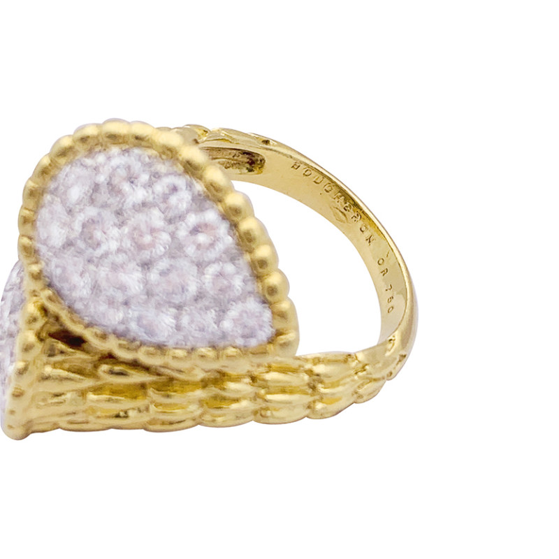 Boucheron "Serpent Bohème" gold, platinum, diamonds vintage ring.